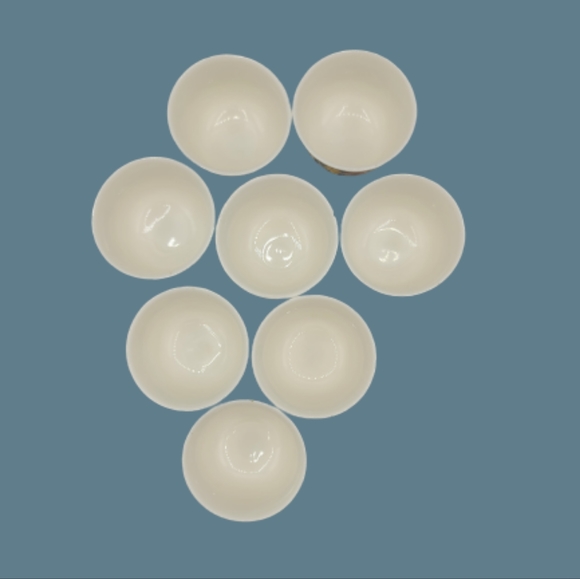 Fashion Ware 1942 Asian Style Handle-less Small Floral Porcelain Tea Cups Vtg - Picture 4 of 8